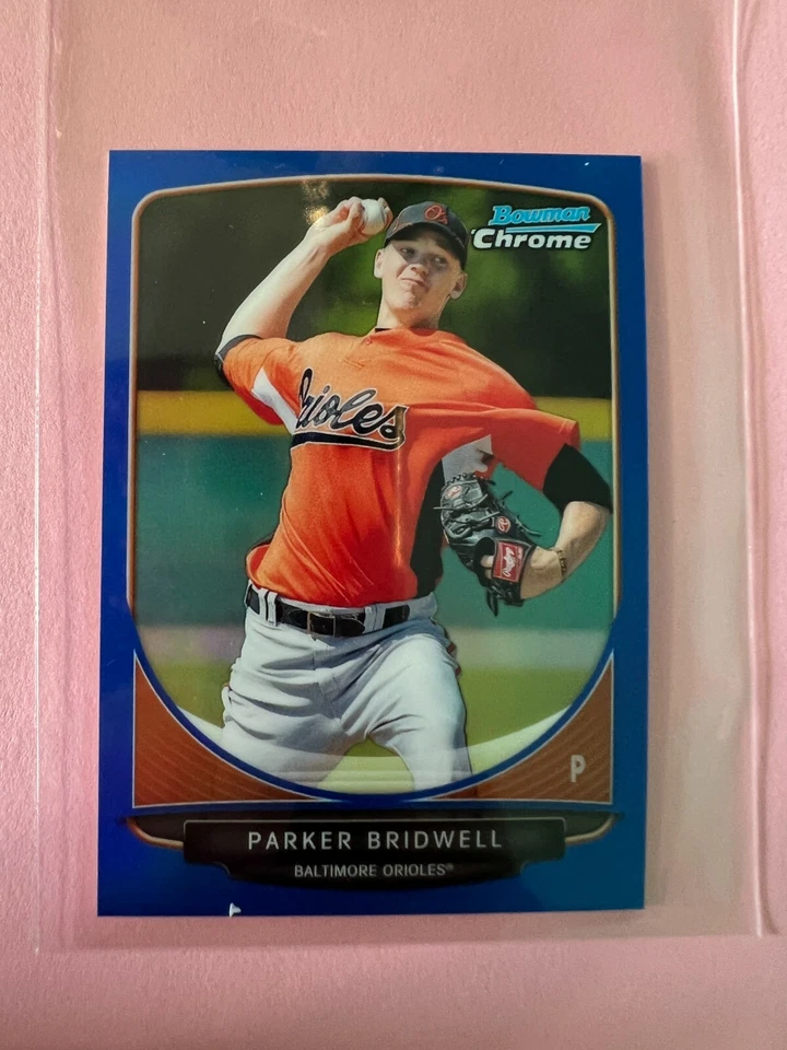 A106,539 - 2013 Bowman Chrome Mini Blue Refractors #91 Parker Bridwell/99 - Image 1 of 1