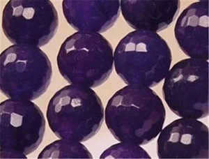 8mm Russican Amethyst Faceted Round Gems Loose Beads 15"##HK2310  - Picture 1 of 1