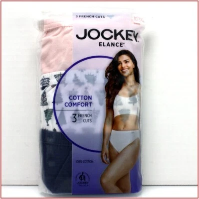 3 Pares - Calcinha Jockey Feminina ELANCE RESPIRE Corte Francês Azul Rosa Árvores 10 3XL - Imagem 1 de 4