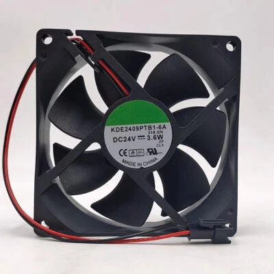 1PC New For Sunon KDE2409PTB1-6A 90*90*25mm DC24V 3.6W Inverter Cooling Fan 2Pin - Image 1 of 4