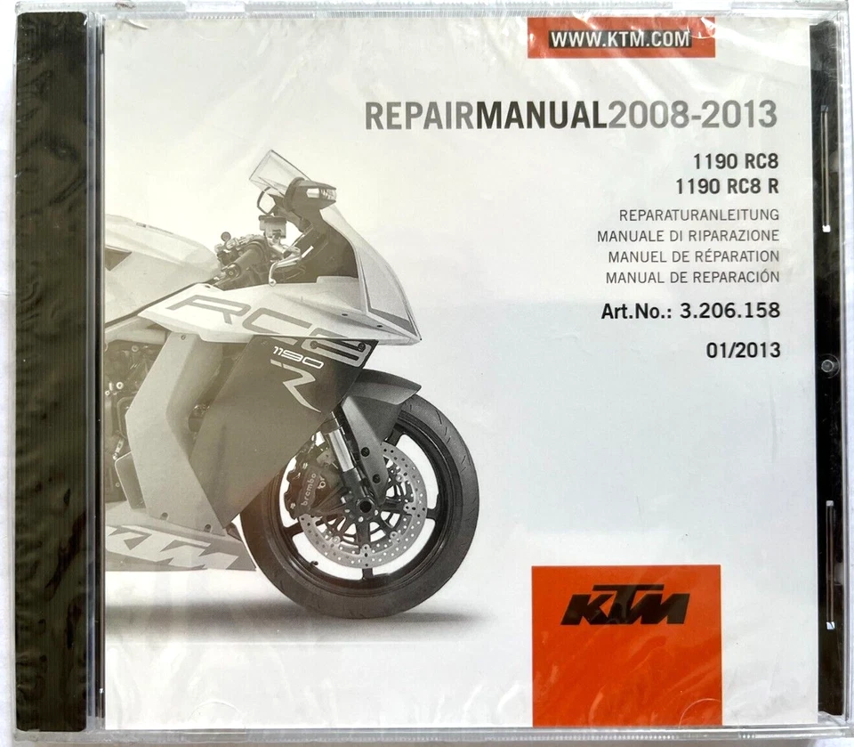 CD Manual De Taller Taller Libro KTM 1190 RC8 2008-2013 3.206.158 - Imagen 1 de 1