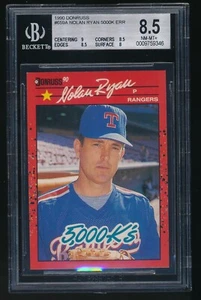 Nolan Ryan 5000K/665 King of/Kings espalda ERR BGS 8,5 error como nuevo - Imagen 1 de 2