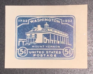 Travelstamps: US Stamps Cut Square Scott #U528 Mount Vernon Mint Hinged - Picture 1 of 5