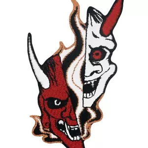 Japanese Hannya Oni Embroidered Iron Sew On Patches Jeans Backpack patch 1021-R - Picture 1 of 4