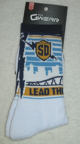 G206 Wear SD Lead The Charge San Diego One Size Fits All 6-13 NFL Socks Cover