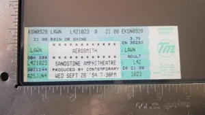 AEROSMITH - 28 DE SEPTIEMBRE DE 1994 ANFITEATRO DE ARENISCA BOLETO DE CONCIERTO COMPLETO SIN USAR - Imagen 1 de 1