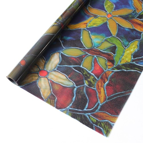 UK 3D Static Cling Sticker Privacy Stained Glass Window Film Frosted No