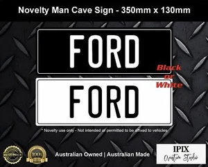 Custom / Personalised Novelty Number Plate 350mm x 130mm | Black / White | Custo - Foto 1 di 1