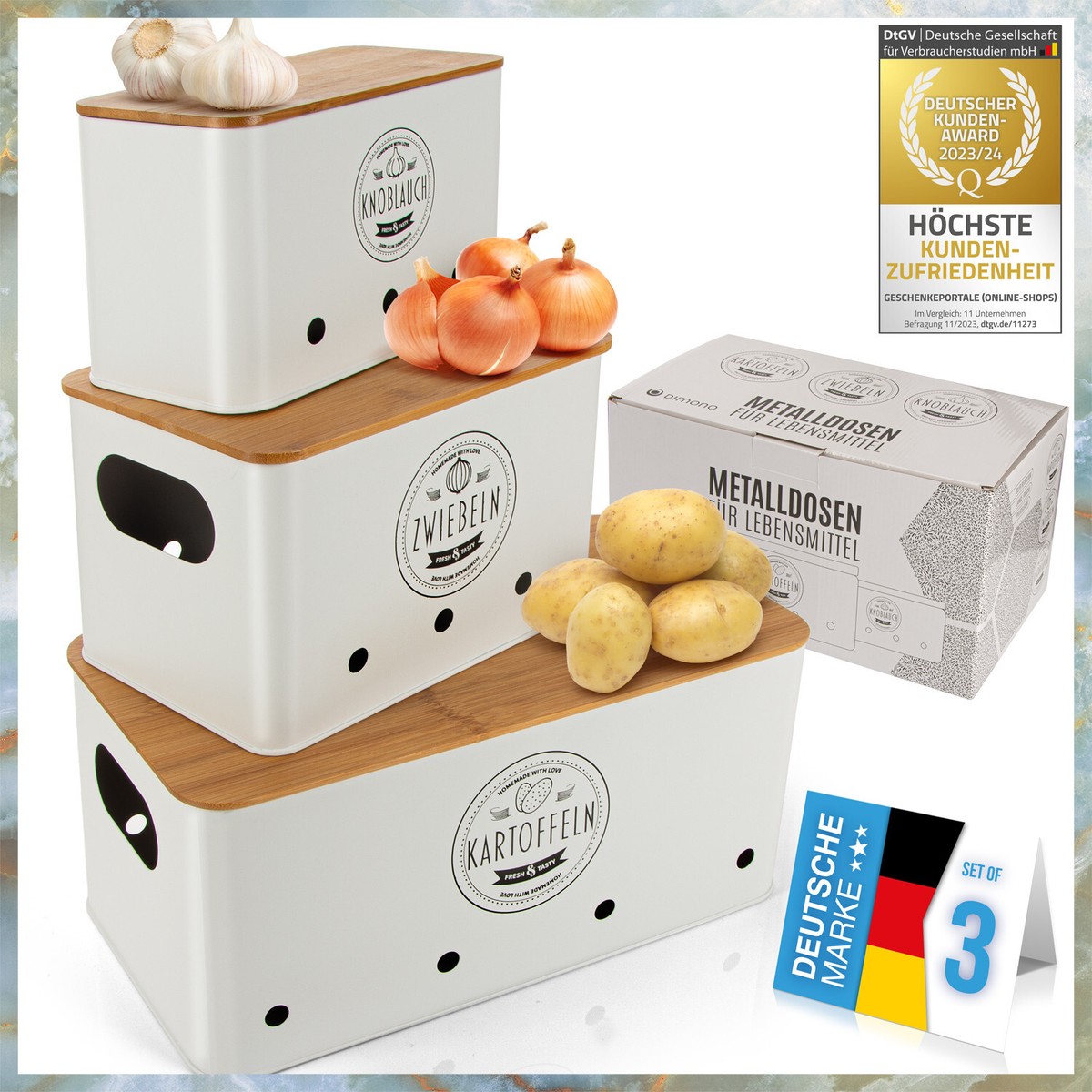 FEIGO 4-teiliges Obst & Gemüse Frischhalteset - Luftdichte Silikonboxen Für Zitrone, Avocado, Tomate