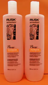 Lot of 2 Rusk sensories Pure Color Protecting Shampoo Mandarin & Jasmine New - Picture 1 of 2