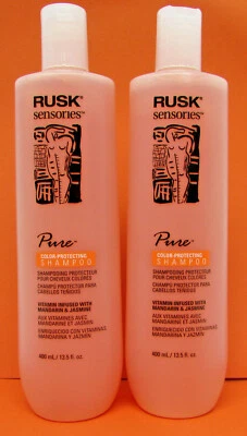 Lot of 2 Rusk sensories Pure  Color Protecting Shampoo Mandarin & Jasmine New - Image 1 of 2
