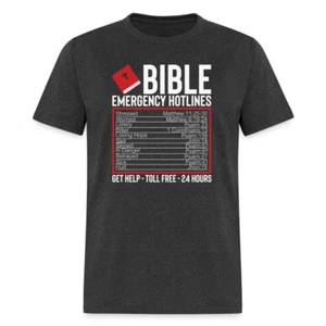 Bible Emergency Hotline (Scriptures) T-Shirt - Picture 1 of 80