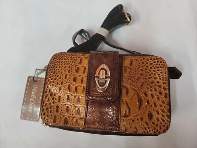 Bolso Bandolera Mujer Madi Claire Castaño Cuero Genuino Nuevo Con Etiquetas  Foto 1 de 4