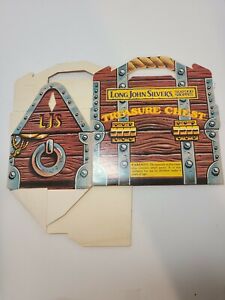 1986 Long John Silver's - TREASURE CHEST Kids Meal Box - Vintage Fast Food