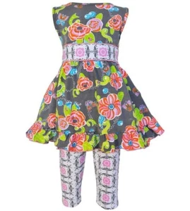 NWT Ann Loren Girls 12-18 Months Floral Top Pants Set - Picture 1 of 1