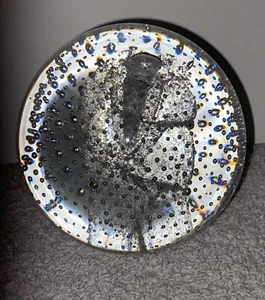 Unique Controlled Bubble Crystal PbO 24% Paperweight Hand Made In Poland - Picture 1 of 9