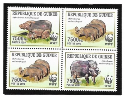 GUINEA - NH SET+MINISHEET of 2009 - WWF - ANIMALS - Image 1 of 2