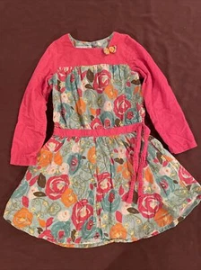 Girls B. LULU Corduroy Dress Size 6 Bright Colors Floral Design - Picture 1 of 4