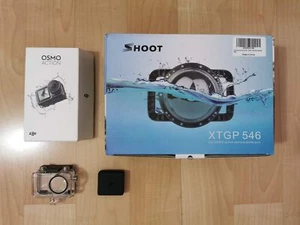 Cámara DJI Osmo Action 4K con estuche de lente de puerto domo submarino + kit combinado de batería - Imagen 1 de 12