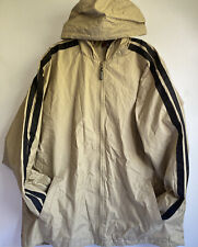 KENPO Windbreaker Jacket Men XL Mesh Lining Full Zip Water Resistant Tan Black