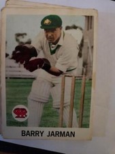 Vintage 1965 Scanlens Cricket Card Wally Barry Jarman No 7