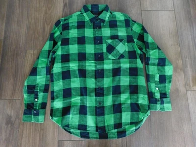 rag & bone Shirt Mens Large Green Black Plaid Button Down Long Buffalo Plaid - Image 1 of 4