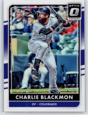 2016 Donruss Optic Charlie Blackmon Holo Prizm Colorado Rockies #134 - Image 1 of 2