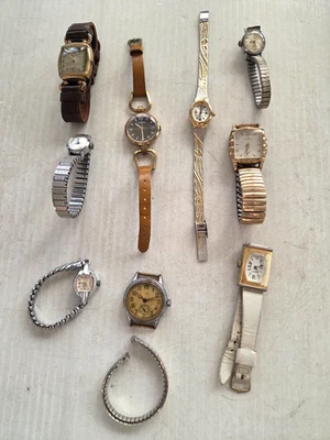 МНОГО ВИНТАЖНЫХ НАРУЧНЫХ ЧАСОВ - ЗАПЧАСТИ ИЛИ ВОССТАНОВЛЕНИЕ - Изображение 1 из 4