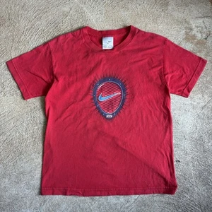 Vintage Y2K 00s Nike Red Boys Tee Medium JNCO Style - Picture 1 of 4