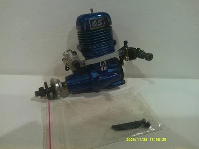 O.S. MAX Blue Head 46 LA RC Model Airplane Engine with Muffler #13390 Used Clean - Image 1 of 4