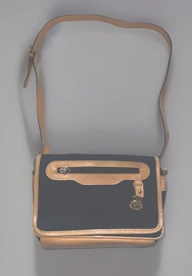 Bolso Mensajero de Hombro Dooney & Bourke Años 90 Azul Marino De Colección Foto 1 de 4