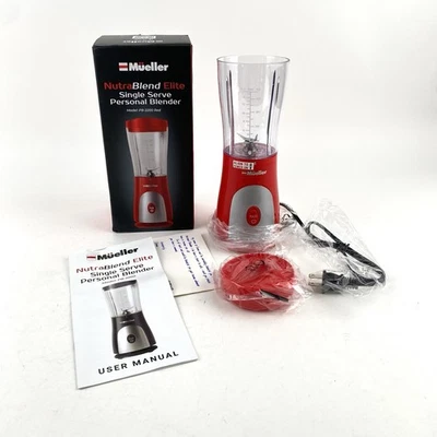 Batidora personal Mueller NutraBlend Elite de un solo servicio PB-2200 roja Foto 1 de 4