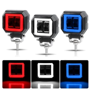 3inch 7D LED Work Light Bar Pods Spot Driving Fog DRL Halo Ring Offroad 4WD ATV - Picture 1 of 14