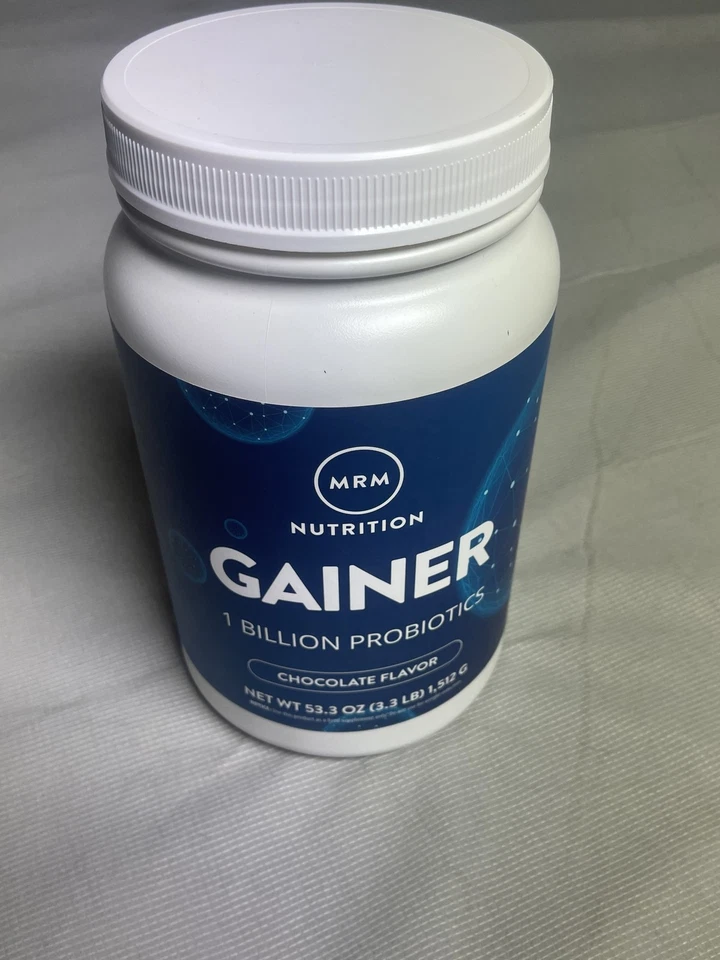 Probióticos MRM Nutrition Gainer Protein Chocolate 3,3 lb 1 bilhão 25g BCAA EUA - Imagem 1 de 4