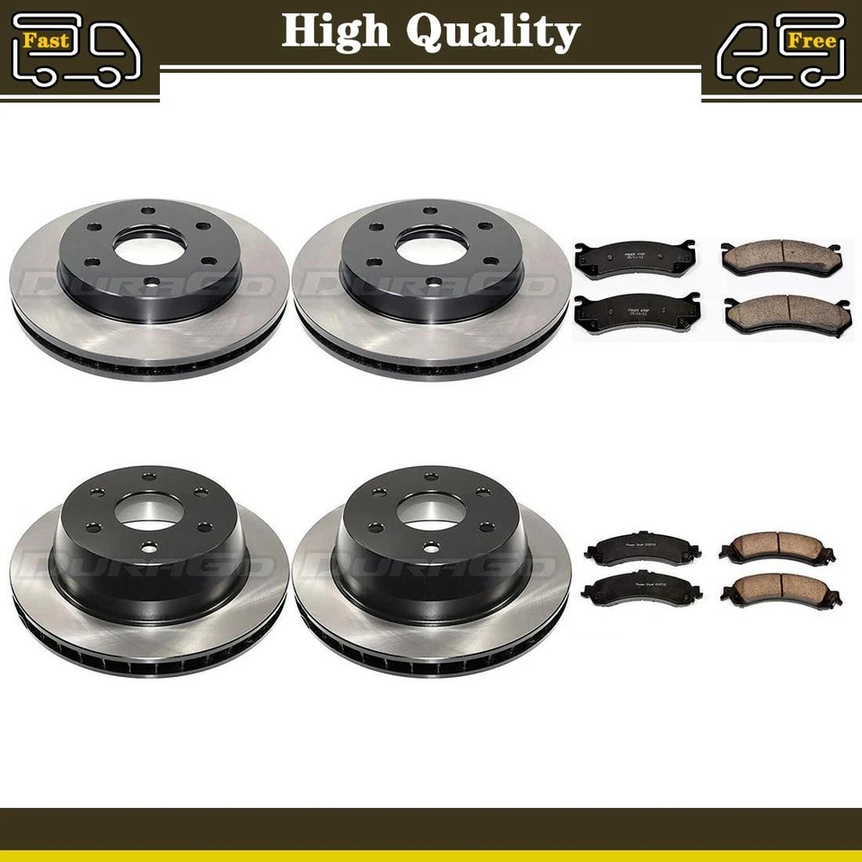 Juego de 6 pastillas de freno rotores de disco para Chevrolet Avalanche 1500 2002 2003 2004 2005 Foto 1 de 4