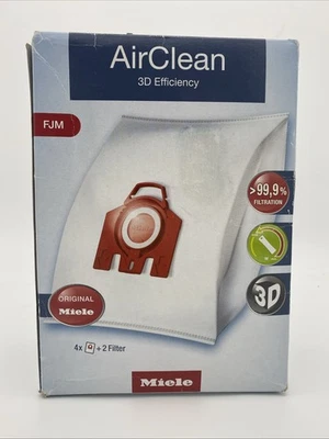 Genuine Miele AirClean 3D Efficiency / FJM (4 Vacuum Bags/2 Filters) ~NEW Sealed - Image 1 of 4