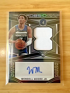 2022 WENDELL MOORE JR. Obsidian AUTO RPA /99 ROOKIE Patch RC Timberwolves - Picture 1 of 2