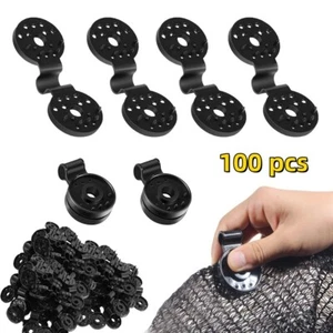 100x Kunststoff-Clips Für Schutztuch Sonnenschutznetz,Gewächshaus GartennetzClip - Bild 1 von 6
