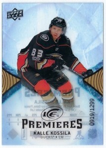 2017/18 Upper Deck Ice Premieres Acetate card# 109 of Kalle Kossila