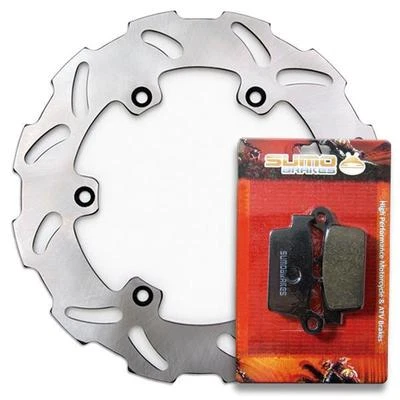 Kawasaki Rear Stainless Steel Brake Rotor + Pads KLX 400 SR R [2003-2004] NEW - Image 1 of 3