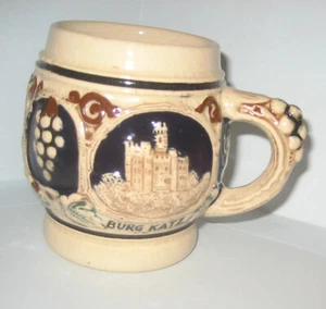 Bowle Becher Steingut Keramik, Drachenfels, Burg Katz, Feindliche-Brüder - Bild 1 von 3