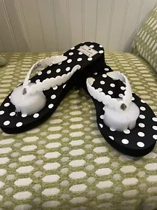 Neu ohne Karton Kate Spade Megan weiß gepunktete Flip-Flops 6B - Bild 1 von 7