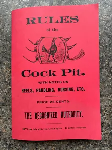 RULES OF THE COCK PIT GAME FOWL CLARKE - Imagen 1 de 1