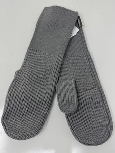 Lululemon Women's Ribbed Merino Wool-Blend Knit Mittens Gull Grey M/L - Picture 1 of 5