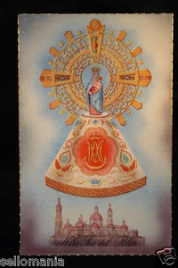 ANTIGUA POSTAL VIRGEN DEL PILAR . OLD OUR LADY OF THE PILLAR HOLY CARD CC29 - Imagen 1 de 1