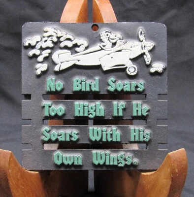 Remache/colgante de pared de hierro forjado John Wright vintage - usado - sin pájaros se eleva Foto 1 de 4