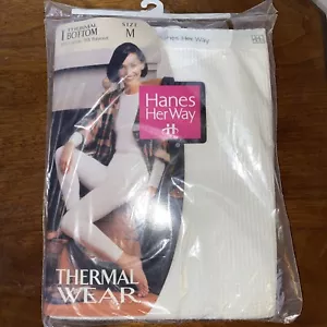 Bottom vintage NUOVO 1997 Hanes Her Way abbigliamento termico donna taglia media M - Foto 1 di 5