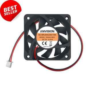 60Mm X 15Mm DC 5V Brushless Cooling Fan, Dual Ball Bearing, 2 Pin - Picture 1 of 12
