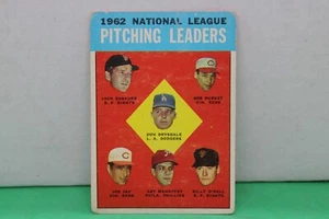 1963 Topps #7 National League Pitching Leaders Don Drysdale - Picture 1 of 2