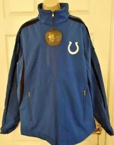 NFL Indianapolis Colts Giacca Reale Morbida Legata Cappotto Pile Fodera L Nuova - Foto 1 di 2